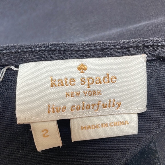 Kate Spade Black & White Color Block Print Sleeveless Blouse 2 - Picture 2 of 8